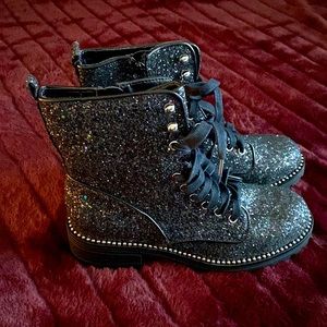 Woman’s Portland Boot Company black multi glitter boots